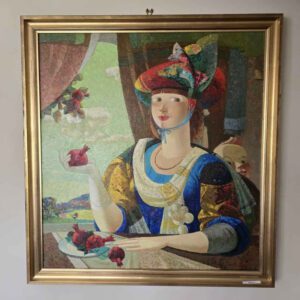 N. Kakhiani – Zwet granata, Öl/Lw., signiert