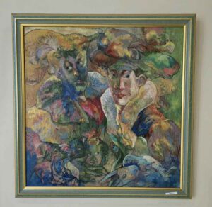 N. Kakhiani – Maski, Öl/Lw., signiert