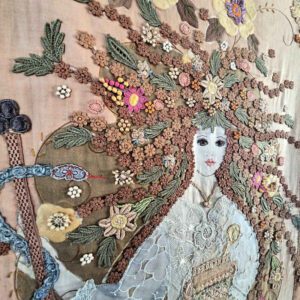 Pharmacia – textile Stickarbeit, Unikat