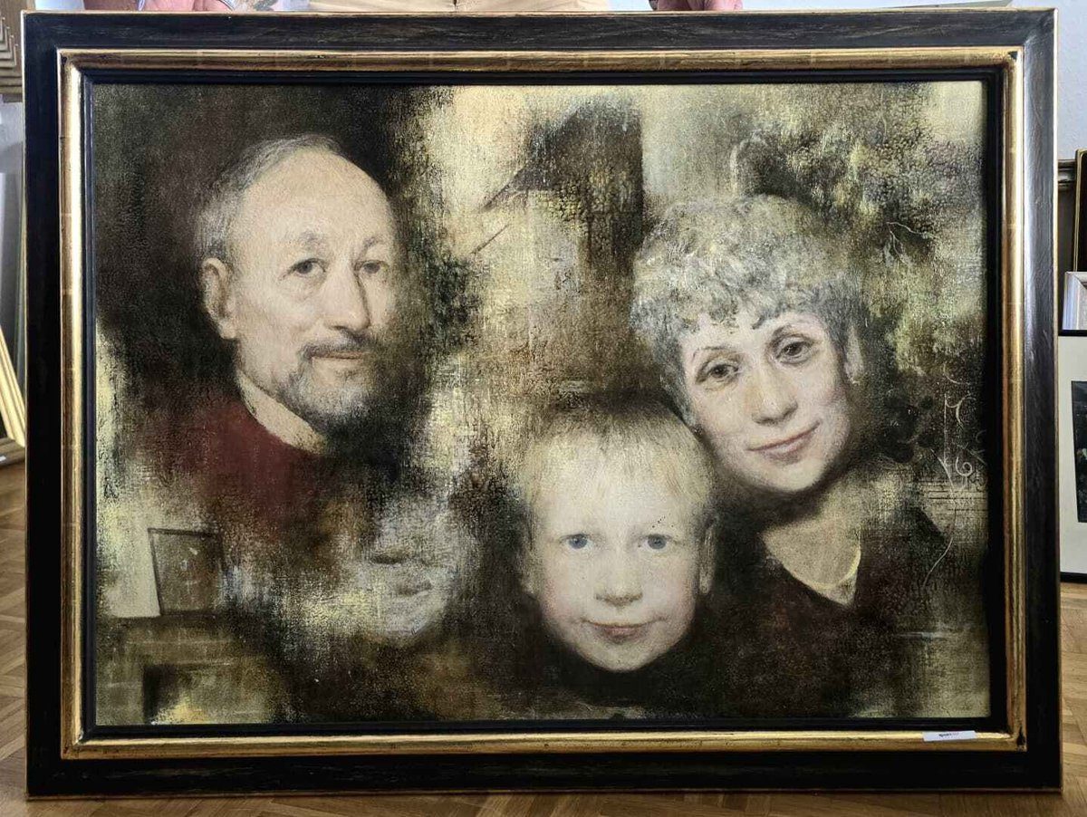 Irina Nowikowa – Familienportrait, Öl/Lw.