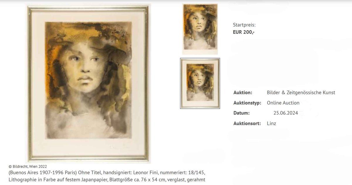 Leonor Fini – Ohne Titel, Farblithographie