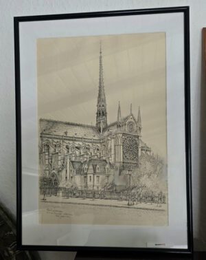 Paul Gehrmann – Notre-Dame de Paris, Zeichnung
