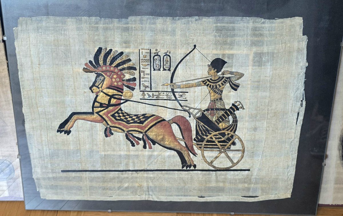 Ägyptische Kunst – Handmalereien, 2er Set