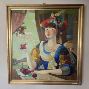 N. Kakhiani – Zwet granata, Öl/Lw., signiert