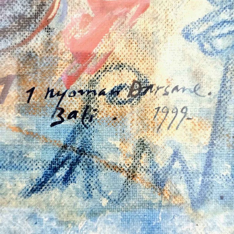 Nyoman Darsane – Kniende Frau, 1999, Batik