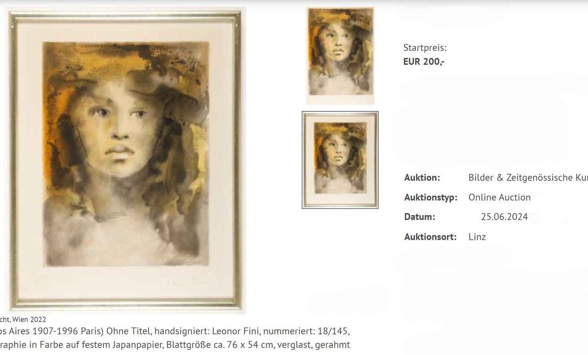 Leonor Fini – Ohne Titel, Farblithographie
