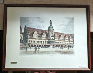 Albrecht Bruck – Leipziger Rathaus, Radierung