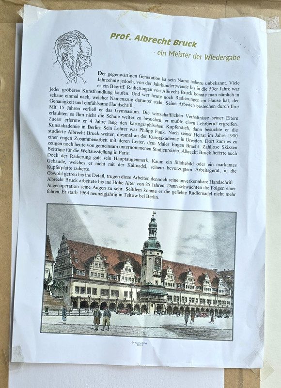 Albrecht Bruck – Leipziger Rathaus, Radierung