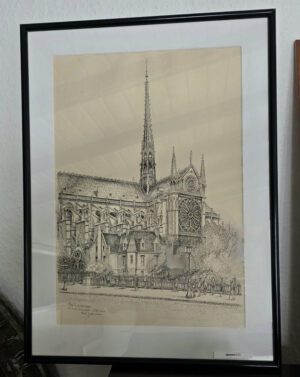 Paul Gehrmann – Notre-Dame de Paris, Zeichnung