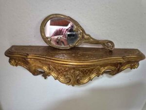 Jugendstil Spiegel-Set mit Konsole