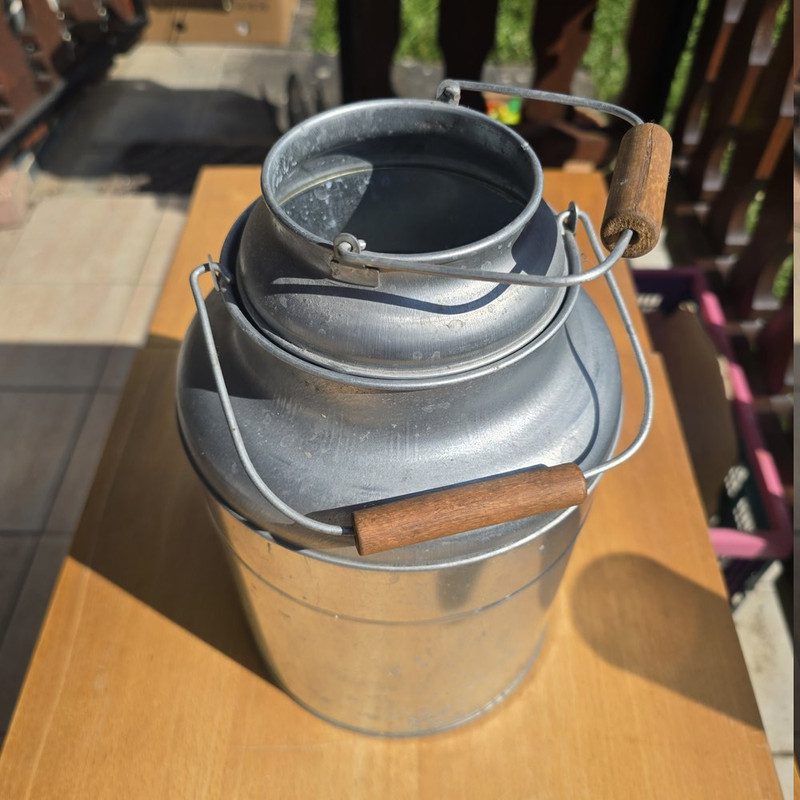Aluminium-Milchkannen, 2er Set