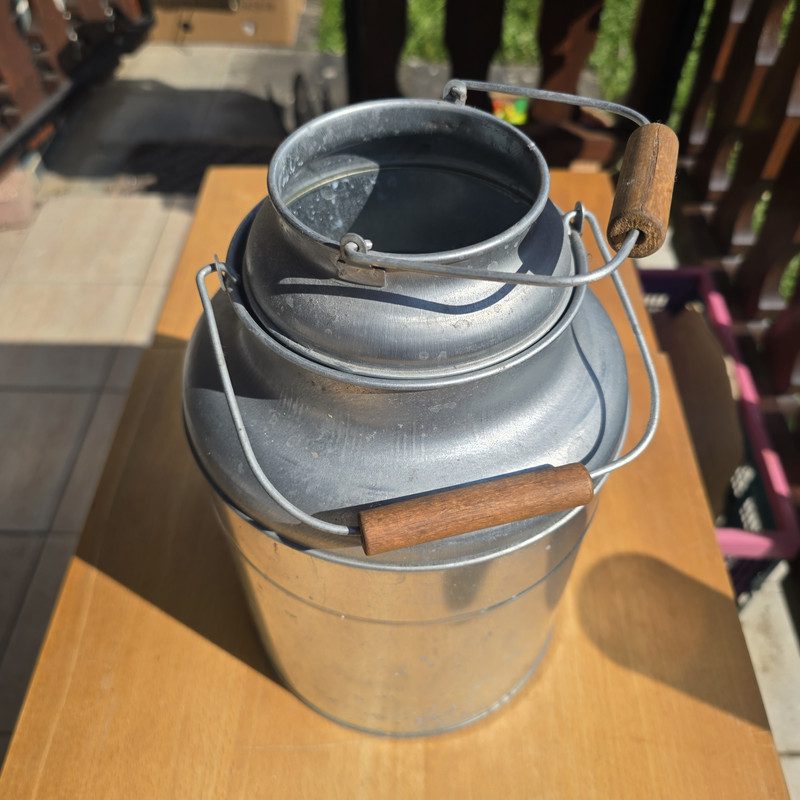 Aluminium-Milchkannen, 2er Set