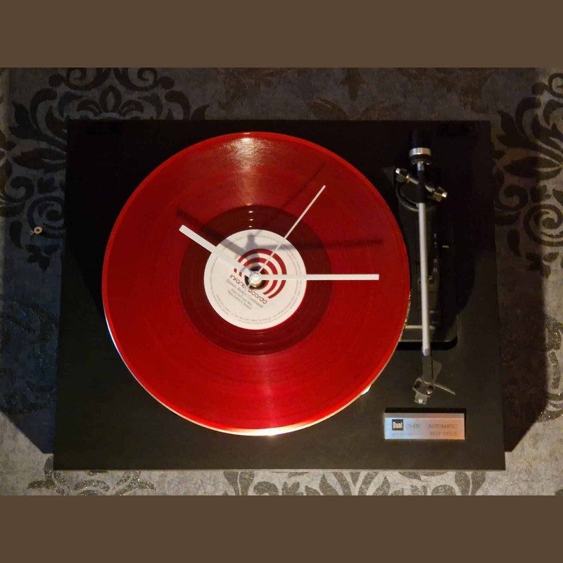 DUAL Turntable-Wanduhr, Custom Vinyl