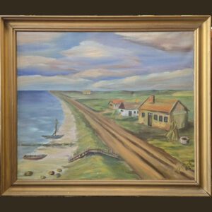 Hougård – Küstenlandschaft, 1962, Öl/Lw.