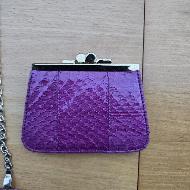 Clutch Red Snake Abendtasche, Vintage – Bild 6